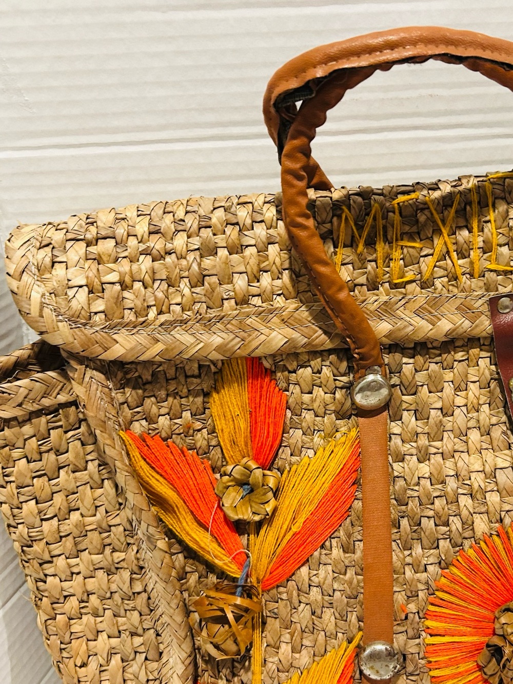 Bundle Lot of 4 Vintage Summer Straw Woven Wicker Bags Purses Handbags Totes - Picture 13 of 14